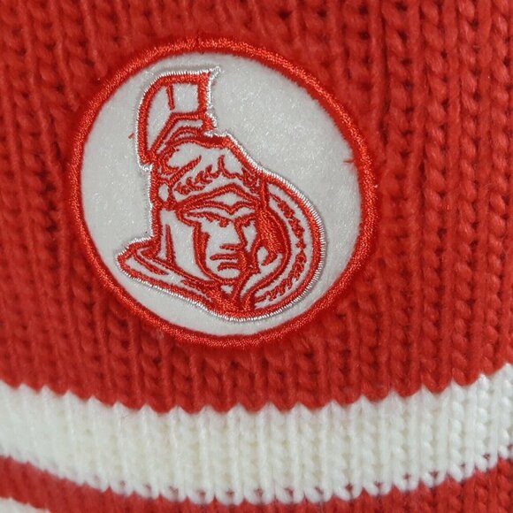 NHL Ottawa Senators Winter Scarf Men Women Gift Red Hockey Team Fringe New - Picture 2 of 5